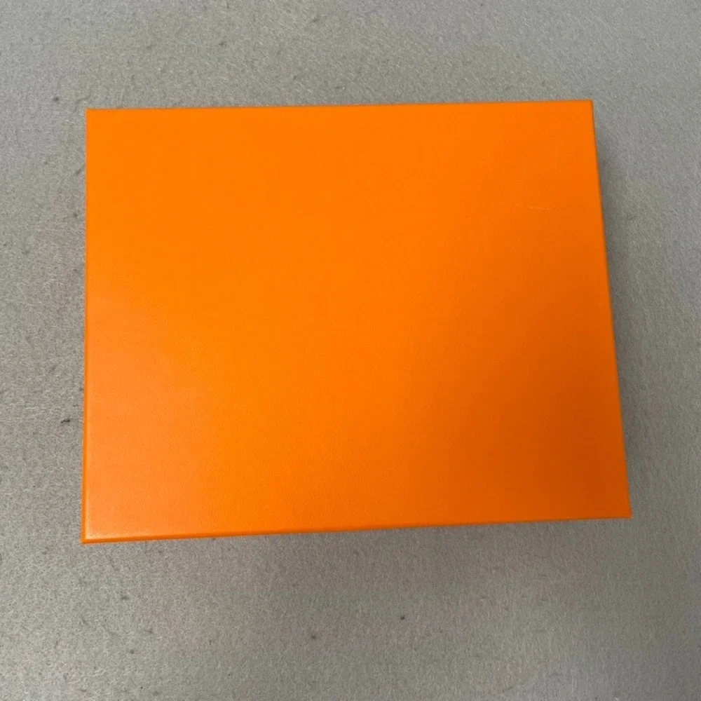 Hermes Empty Box Dust Bag Ribbon Set OS Orange Luxury Packaging 8.75x7x3